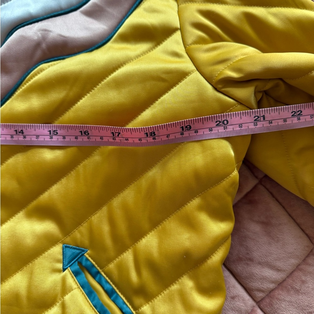 Classic Rock Couture Size Medium Yellow Quilted rising sun Women's Jacket - Picture 9 of 16